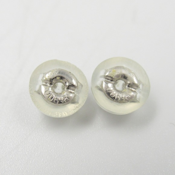 LuxUness Platinum Diamond Earrings Jewelry Natural Material Earrings - Picture 4 of 7